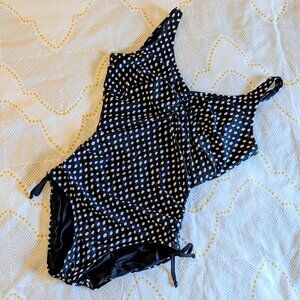 Fantasie Santa Monica Underwire One-Piece Swimsuit In Black/ White - 36FF/36H